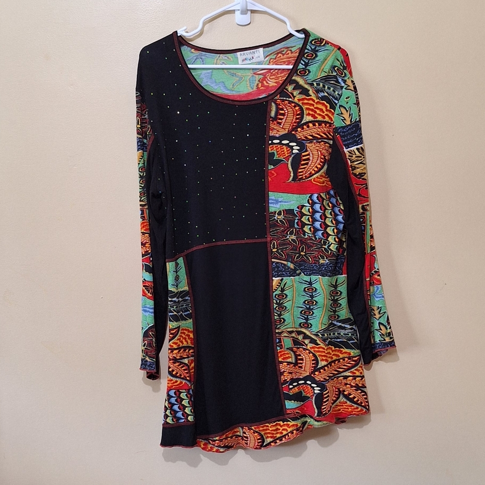Arvanti Colourful Patchwork Tunic Top